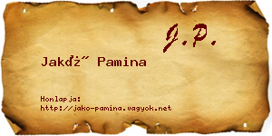 Jakó Pamina névjegykártya